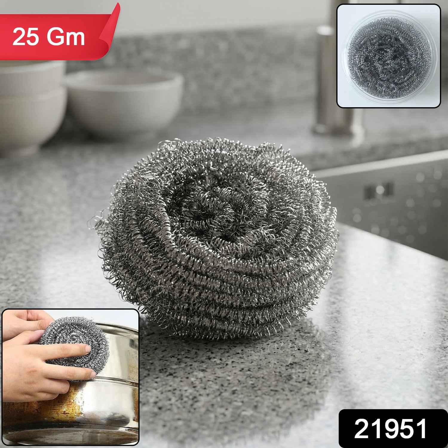 Stainless Steel Scrubber – Heavy Duty Kitchen Cleaning Tool