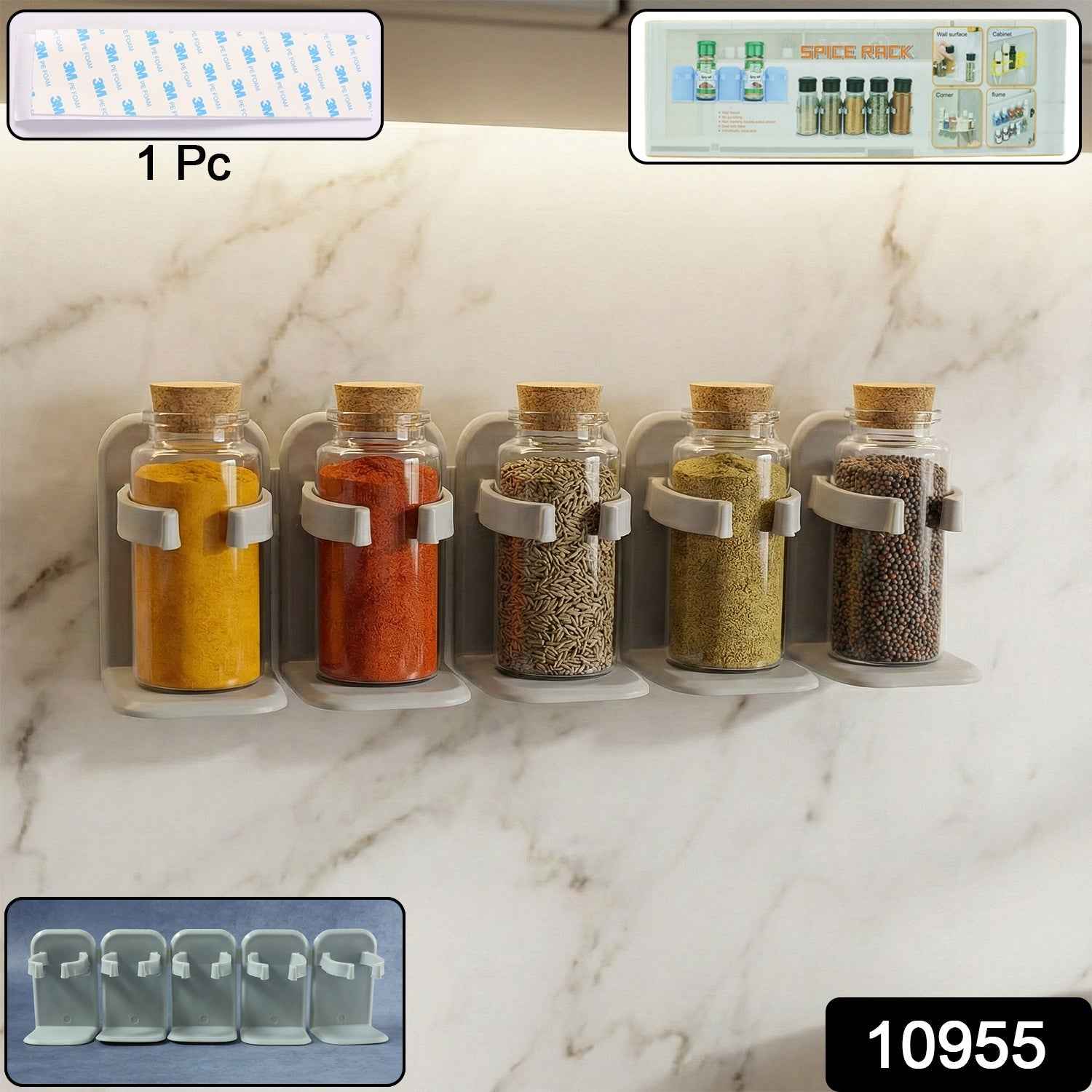 Wall Mounted Spice Rack Organizer – Space-Saving Kitchen Storage