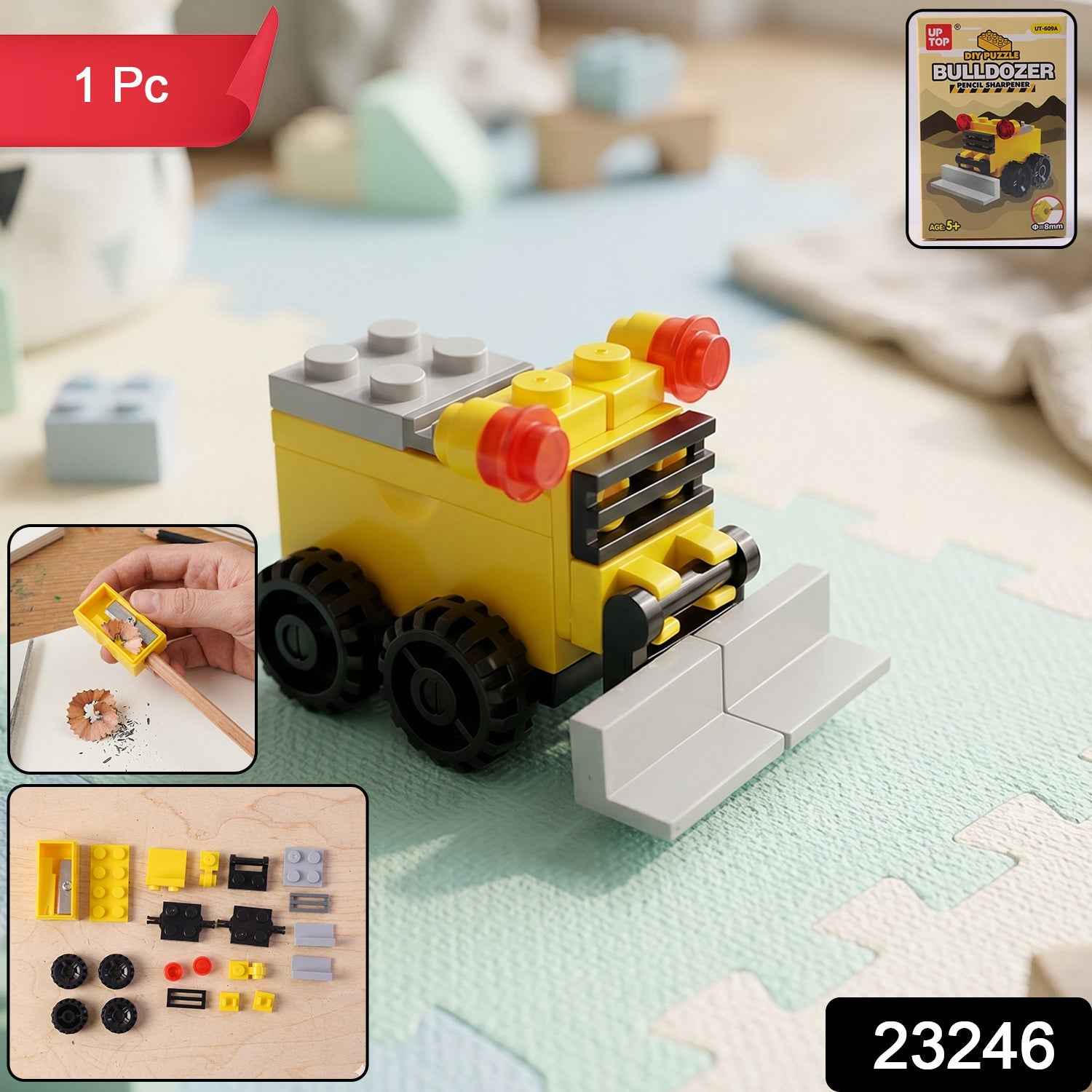 Cute Bulldozer Pencil Sharpener Toy Ð Fun & Durable Desk Accessory