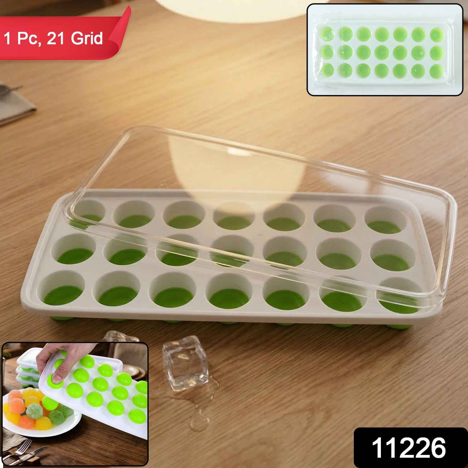 Plastic Ice Cube Tray – Multipurpose with Lid for Easy Freezing