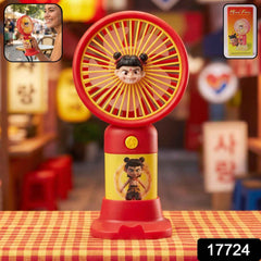 Cute Cartoon Character Mini Fan Ð Portable & Rechargeable for Kids