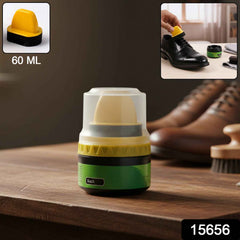 Black Shoe Polish Cream – Built-in Sponge for Easy Application