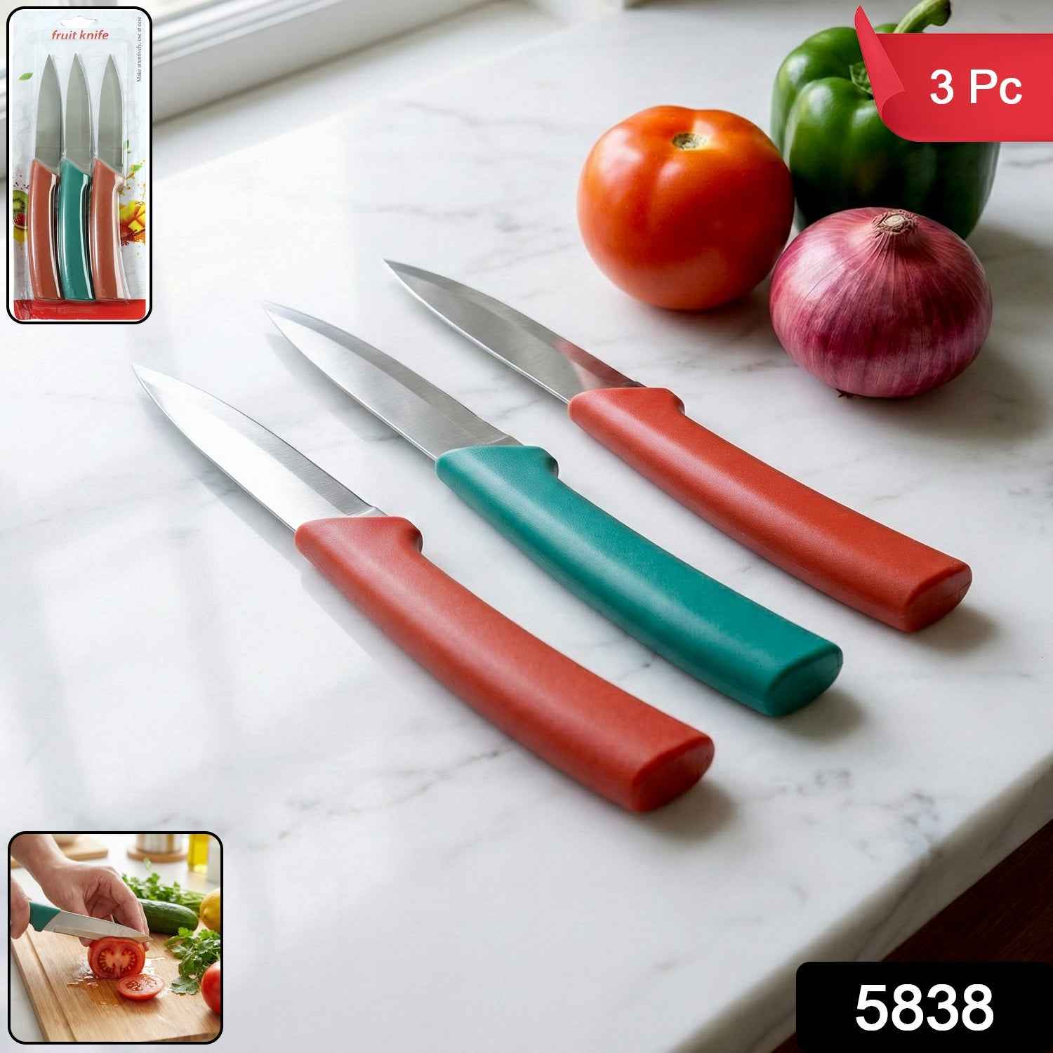 Kitchen Knife Set – Sharp Multipurpose Cutting Knives Pack of 3