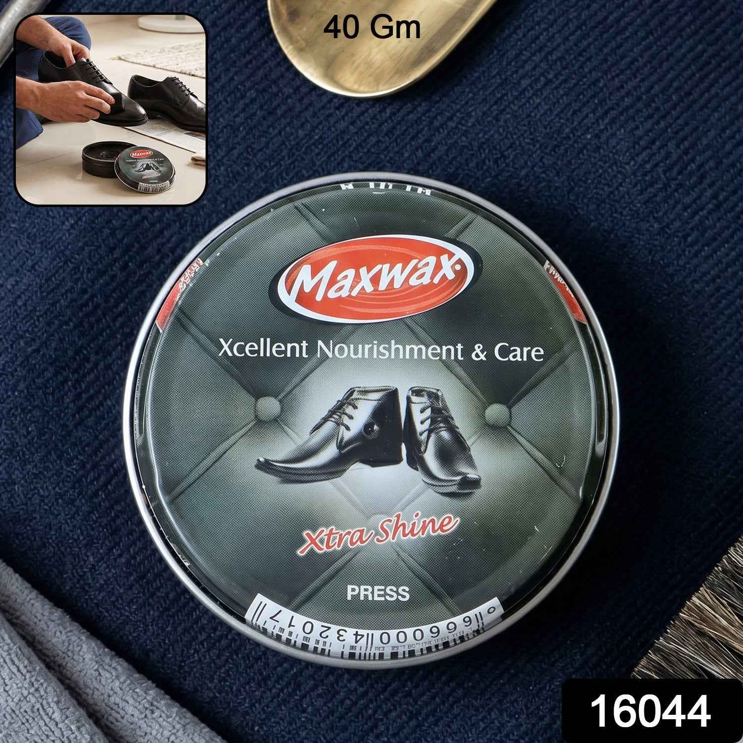 Maxwax black shoe polish cream Ð Deep nourishment & shine
