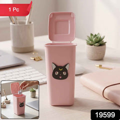 Mini Trash Can Pen Stand Ð Cute Desk Organizer with Lid