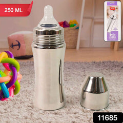 Little Champ baby feeding bottle made of premium stainless steel for safe feeding