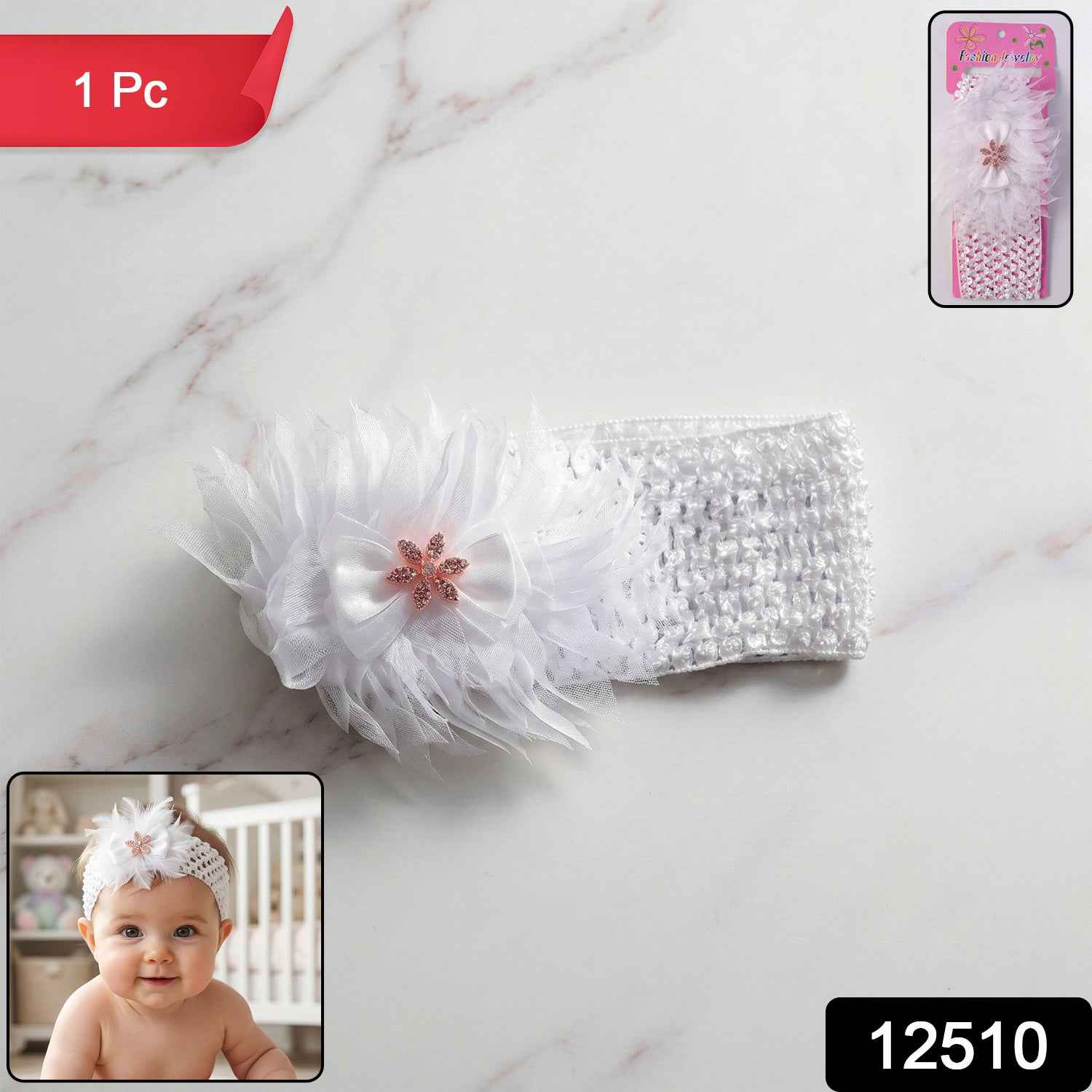 Baby Headband Ð Soft Elastic Floral Designed for Comfort & Style