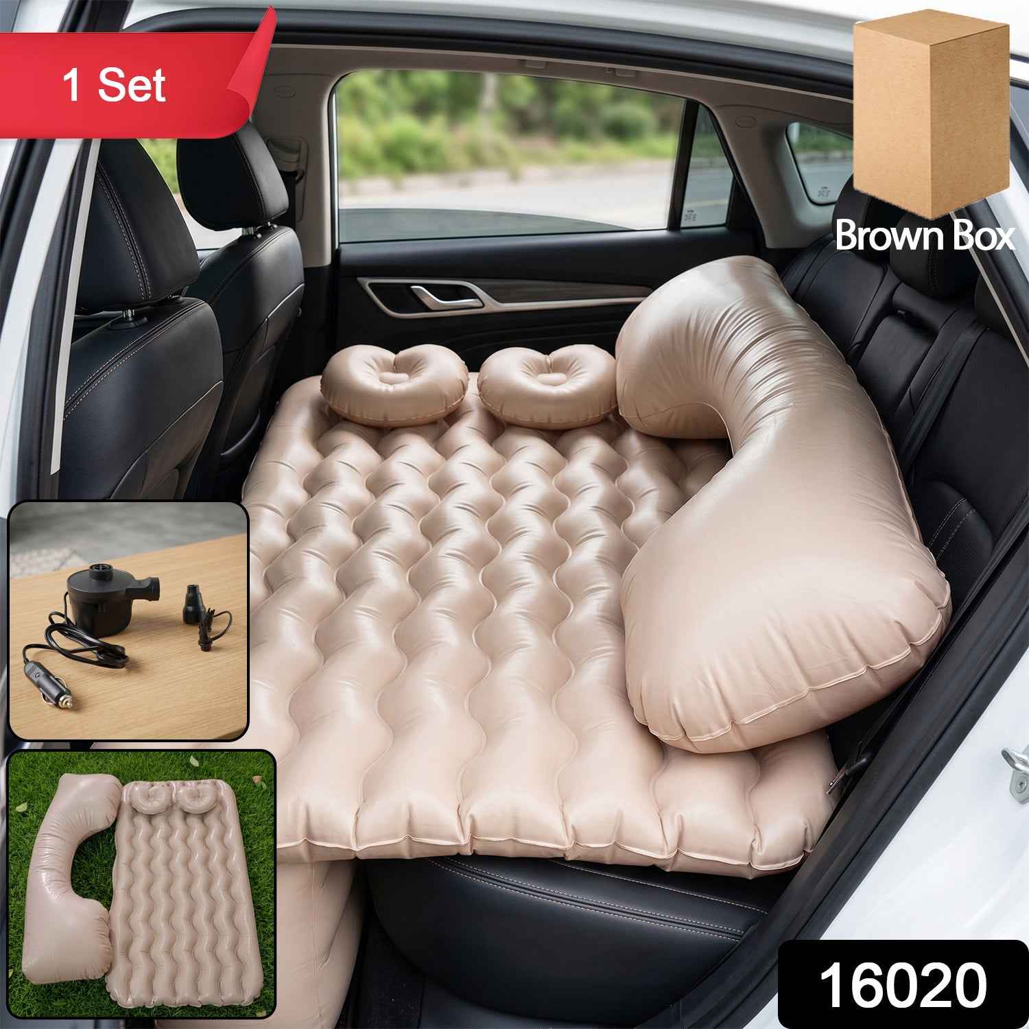 Car Air Mattress Ð Travel Comfort with Inflatable Pump & Pillows