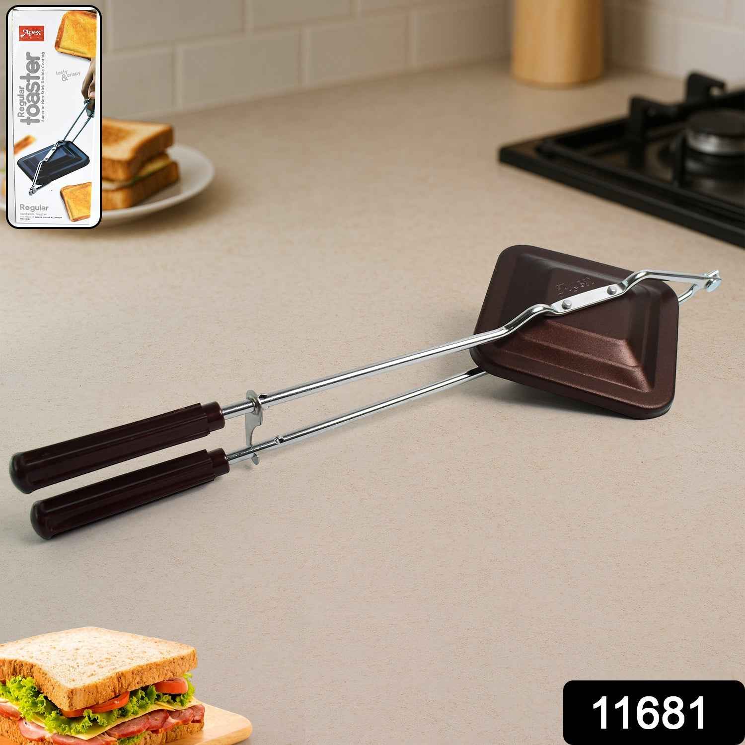 Gas Stove Sandwich Toaster – Durable Non-Stick Grill Maker