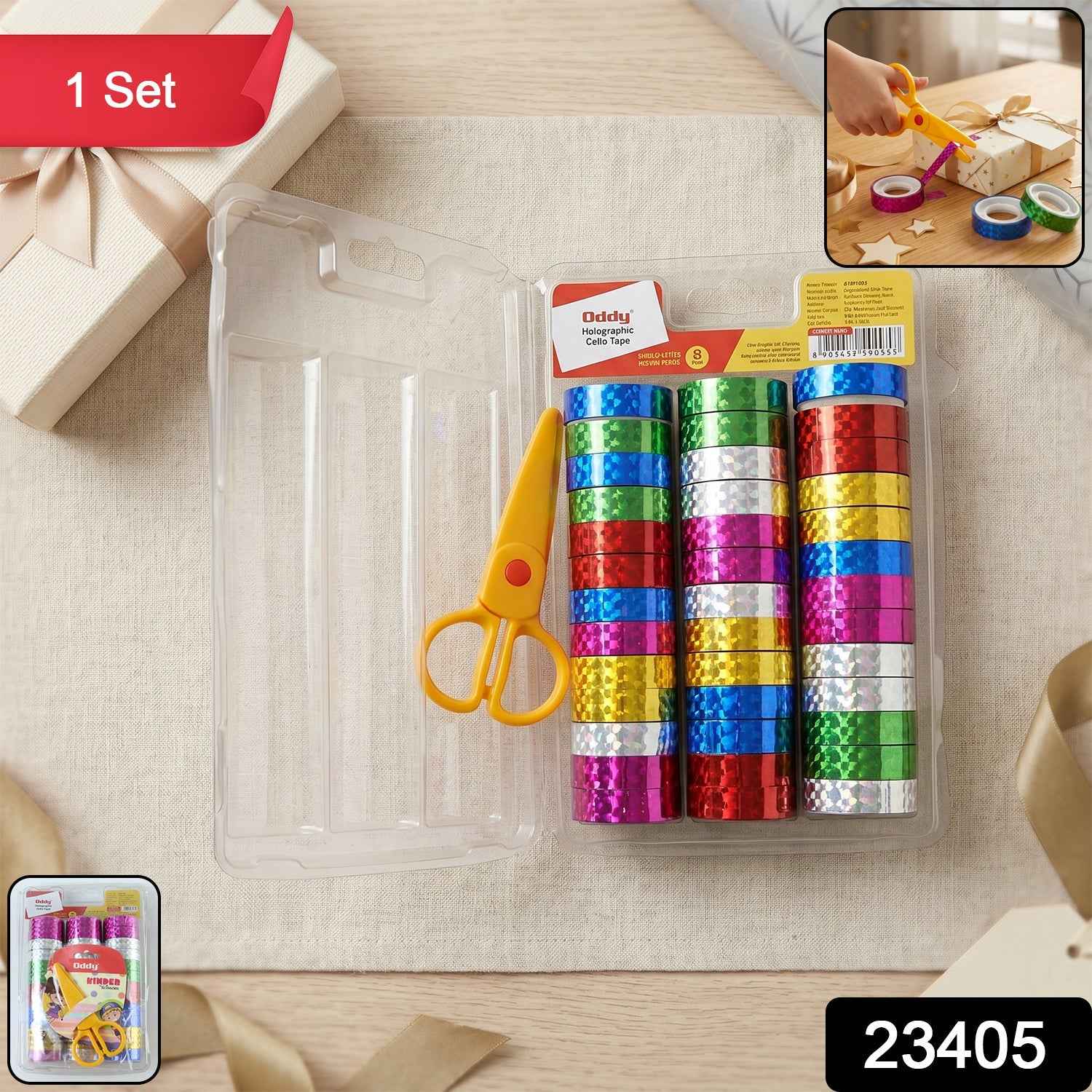 Holographic Decorative Tape Set Ð Vibrant 39-Roll Creative Kit