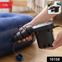 Electric Air Pump with 3 Nozzles for Inflatable Mattress and Pool Toys (1 Pc)