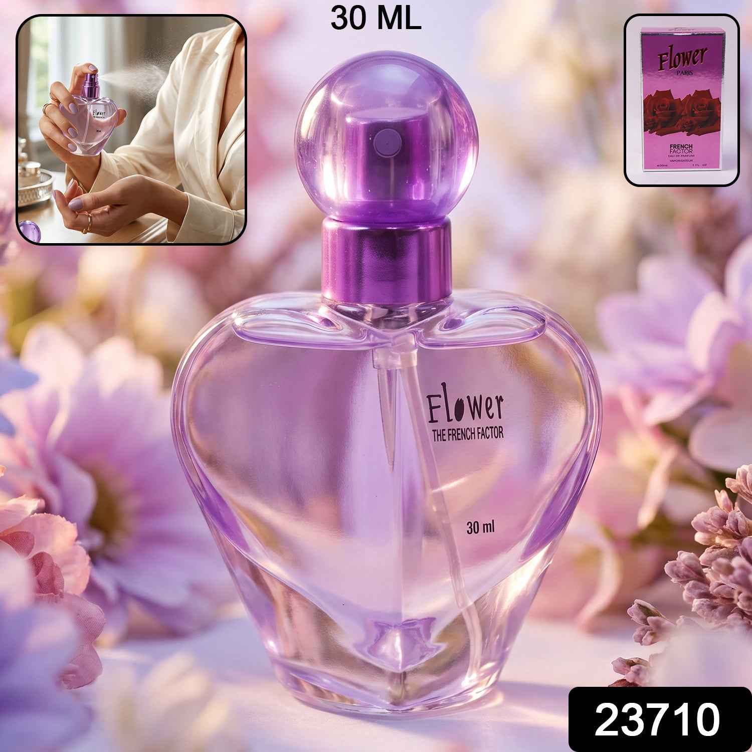 Flower Paris Heart-Shaped Eau De Perfume Ð Long-lasting Floral Aroma