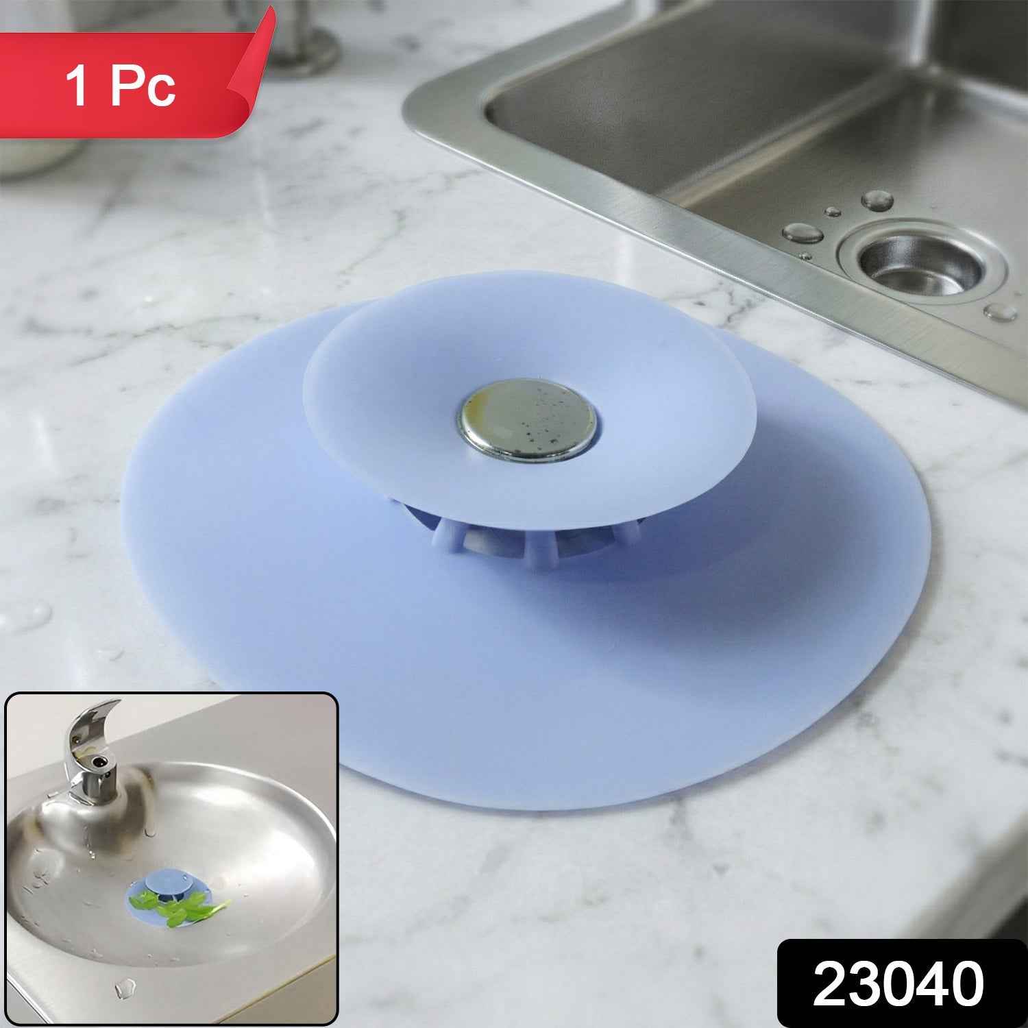 Kitchen Silicone Sink Drain Cover – Anti-Clog Water Flow Protector