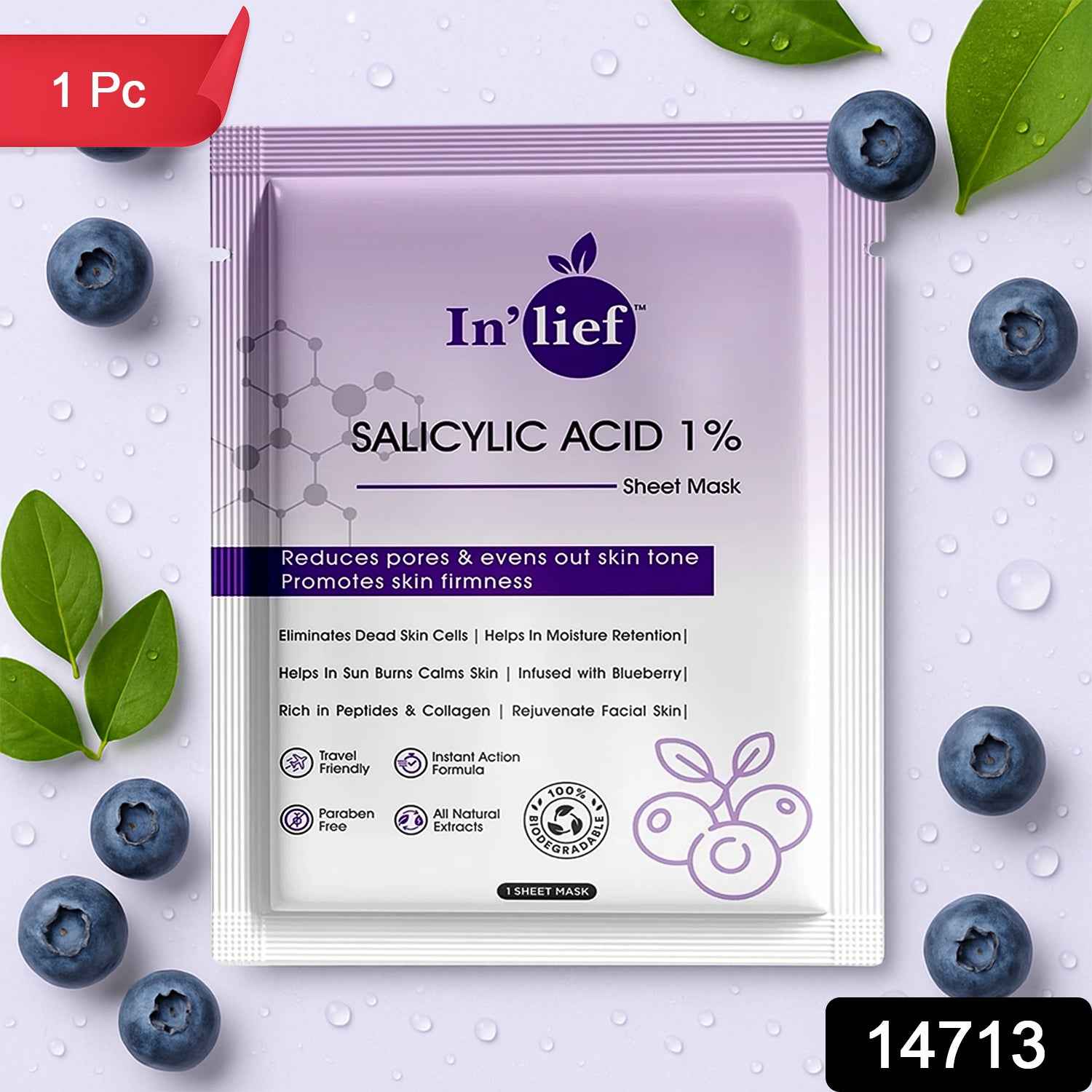 Salicylic Acid 1% Sheet Mask – Clarifies & Refines Pores