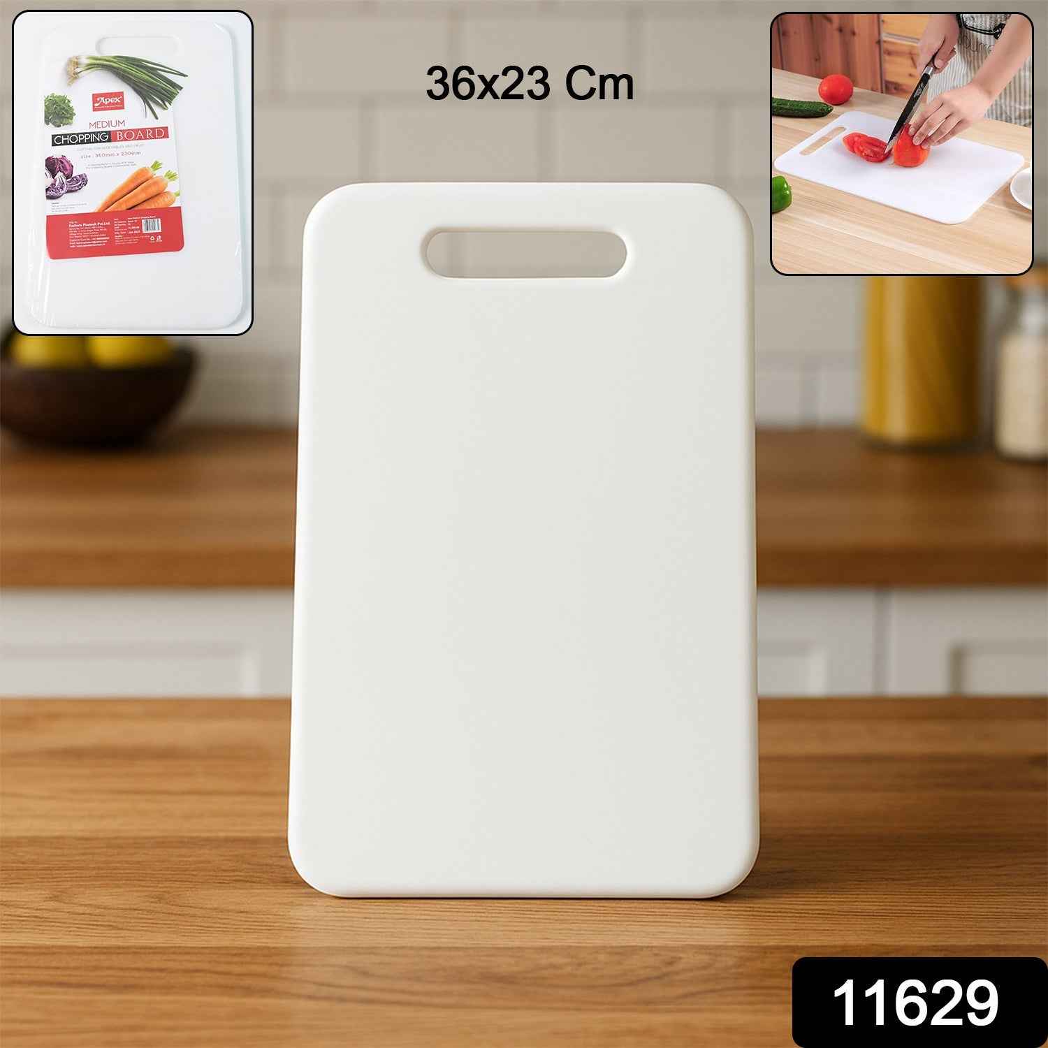 Medium Plastic Chopping Board – Durable & Food-Safe 36x23cm