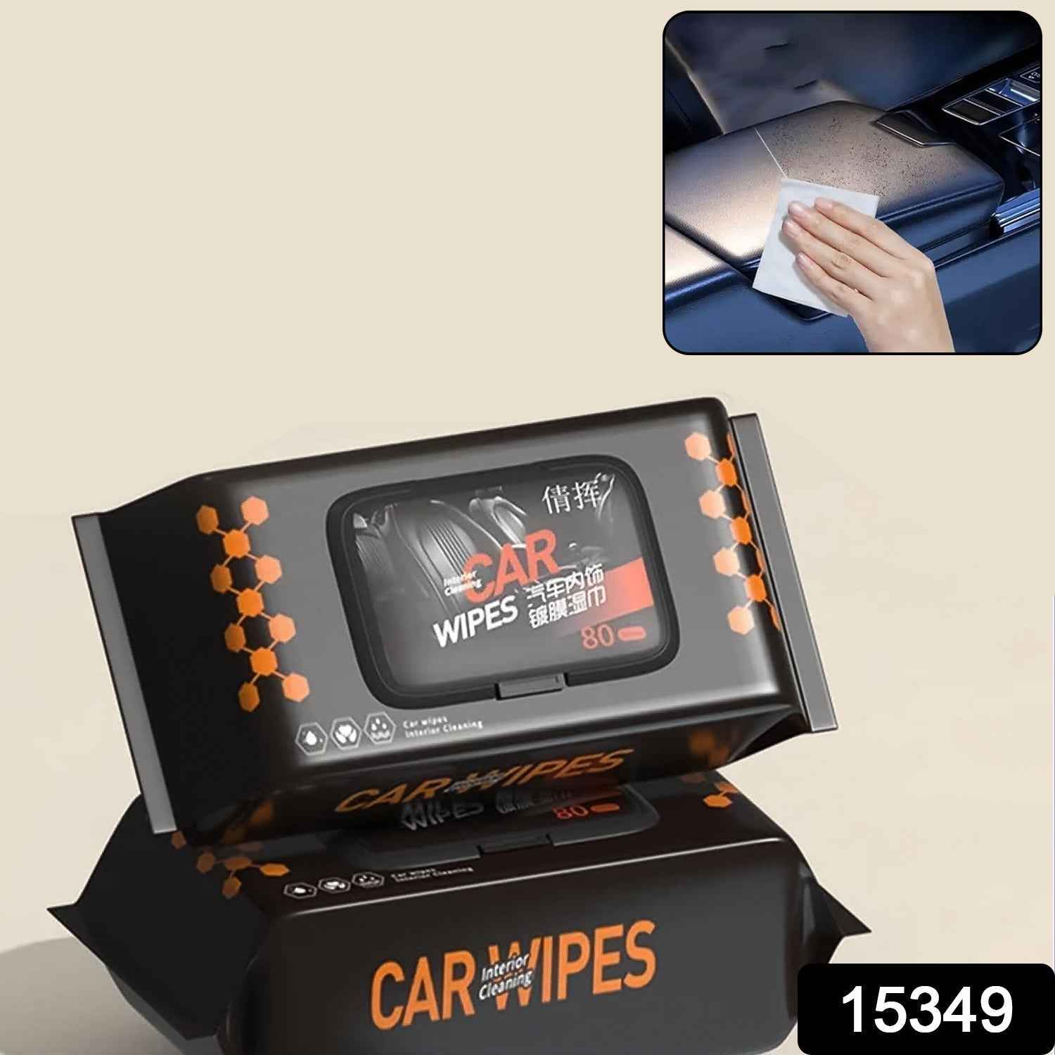 Closed pack of Velvet Wheels Car Cleaning Wipes