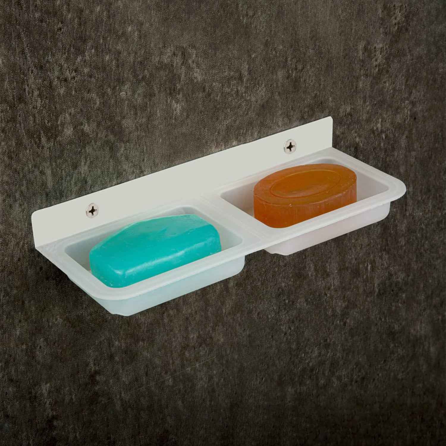Double Compartment Wall Mounted Soap & Sponge Holder – Space Saver