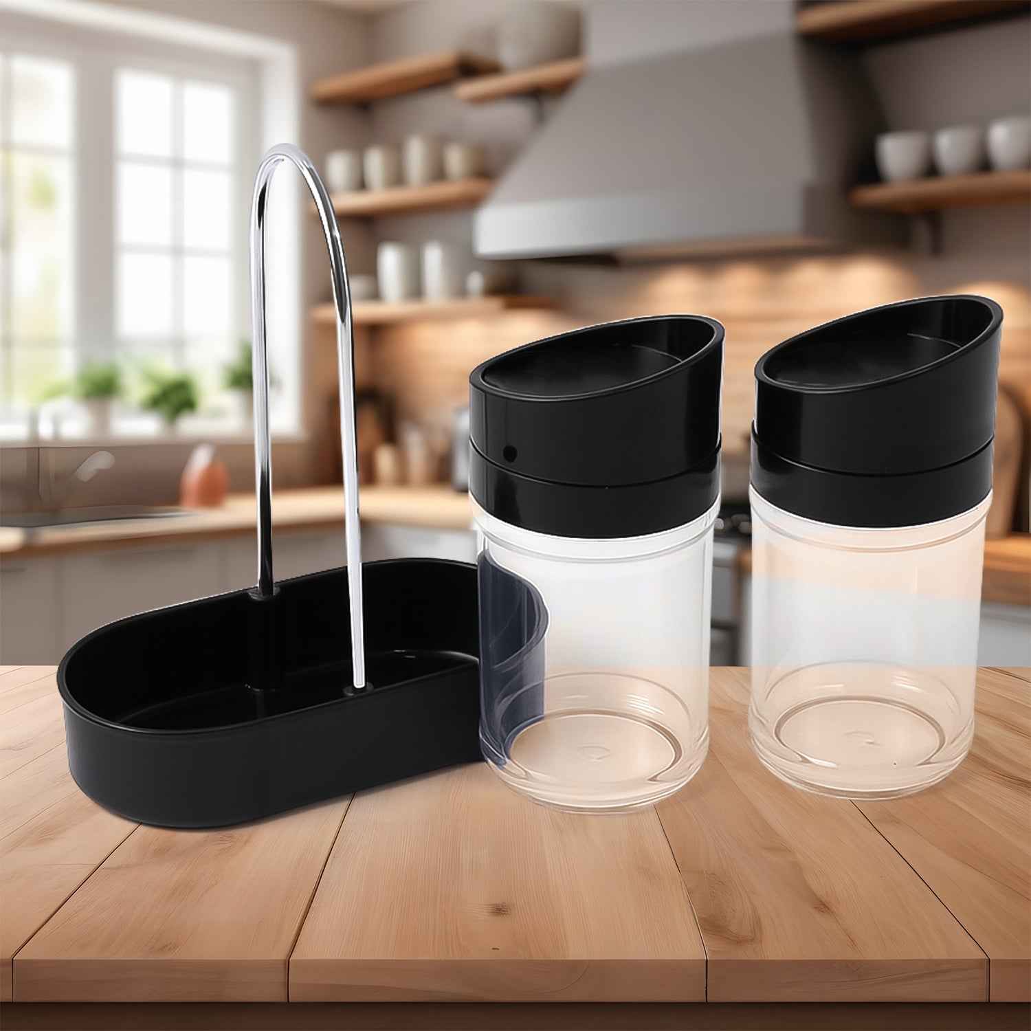 Salt N Pepper Plastic Jar Set – Durable Kitchen Spice Storage