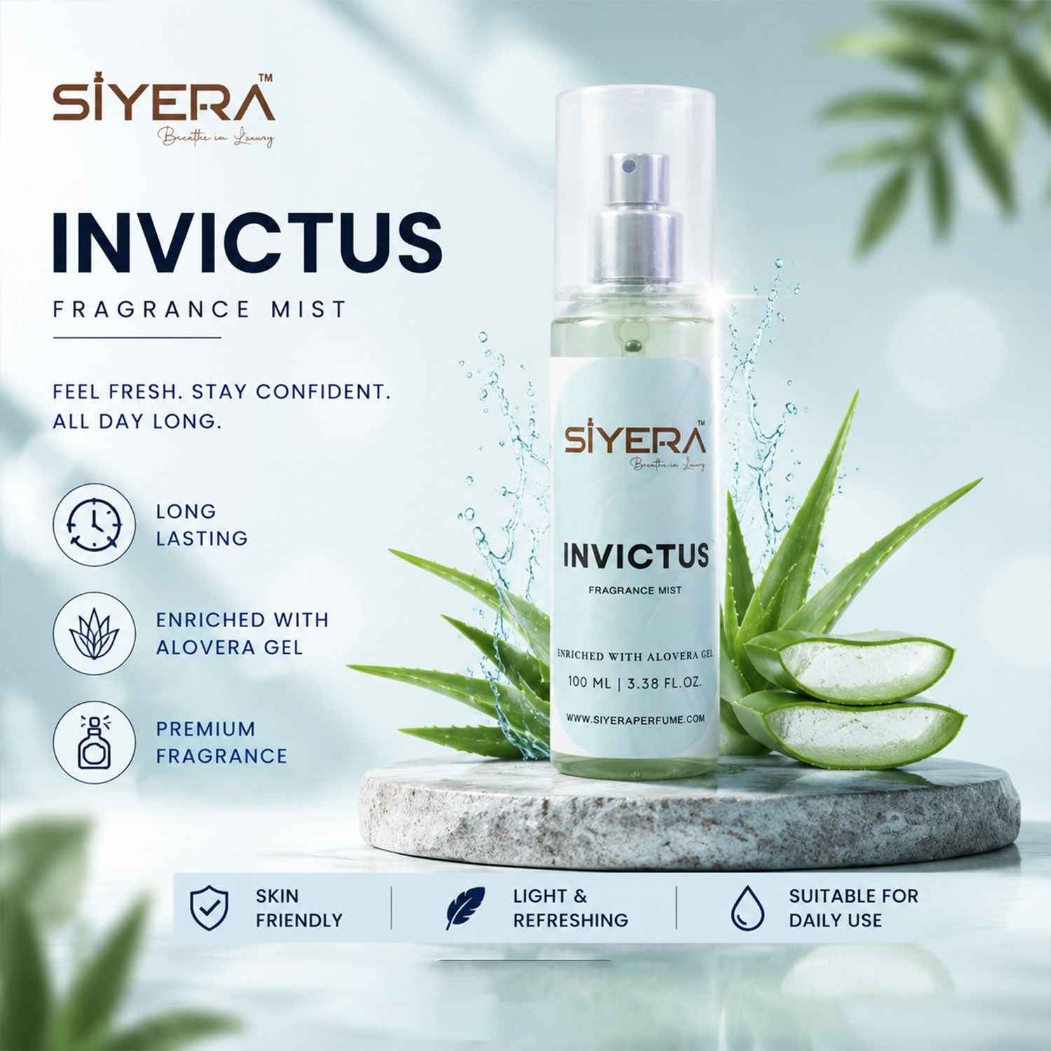 Siyera Invictus Fragrance Mist Ð Long-lasting Refreshing Spray