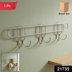 Wall Mounted Metal Hook Rack – Sleek & Heavy Duty Organizer