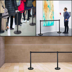 Retractable Belt Crowd Control Pole – Heavy Duty with Sturdy Base