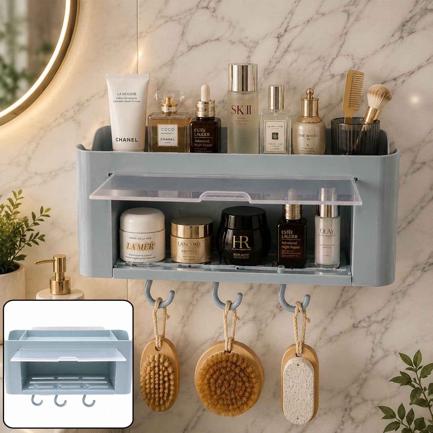 Wall Mounted Storage Organizer Shelf Ð Space-Saving Bathroom & Kitchen Solution