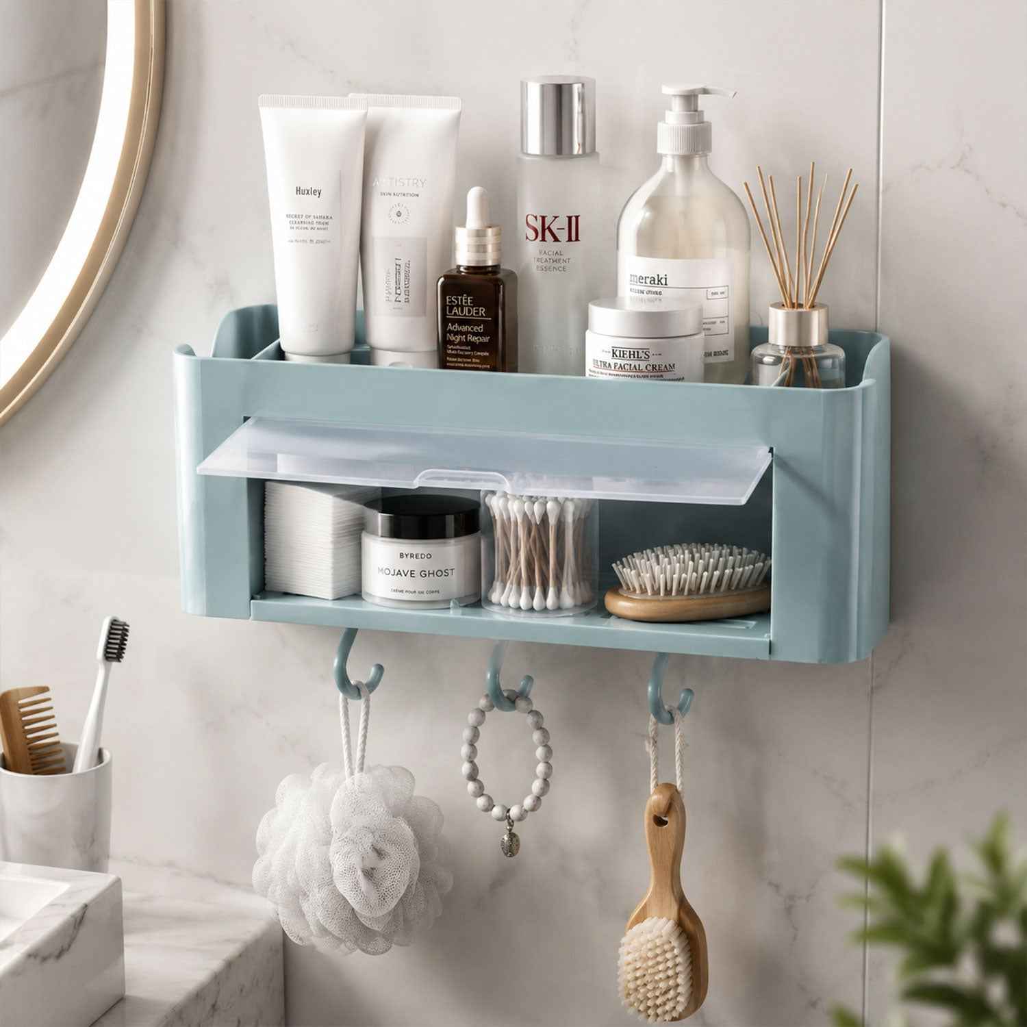 Wall Mounted Storage Organizer Shelf Ð Space-Saving Bathroom & Kitchen Solution