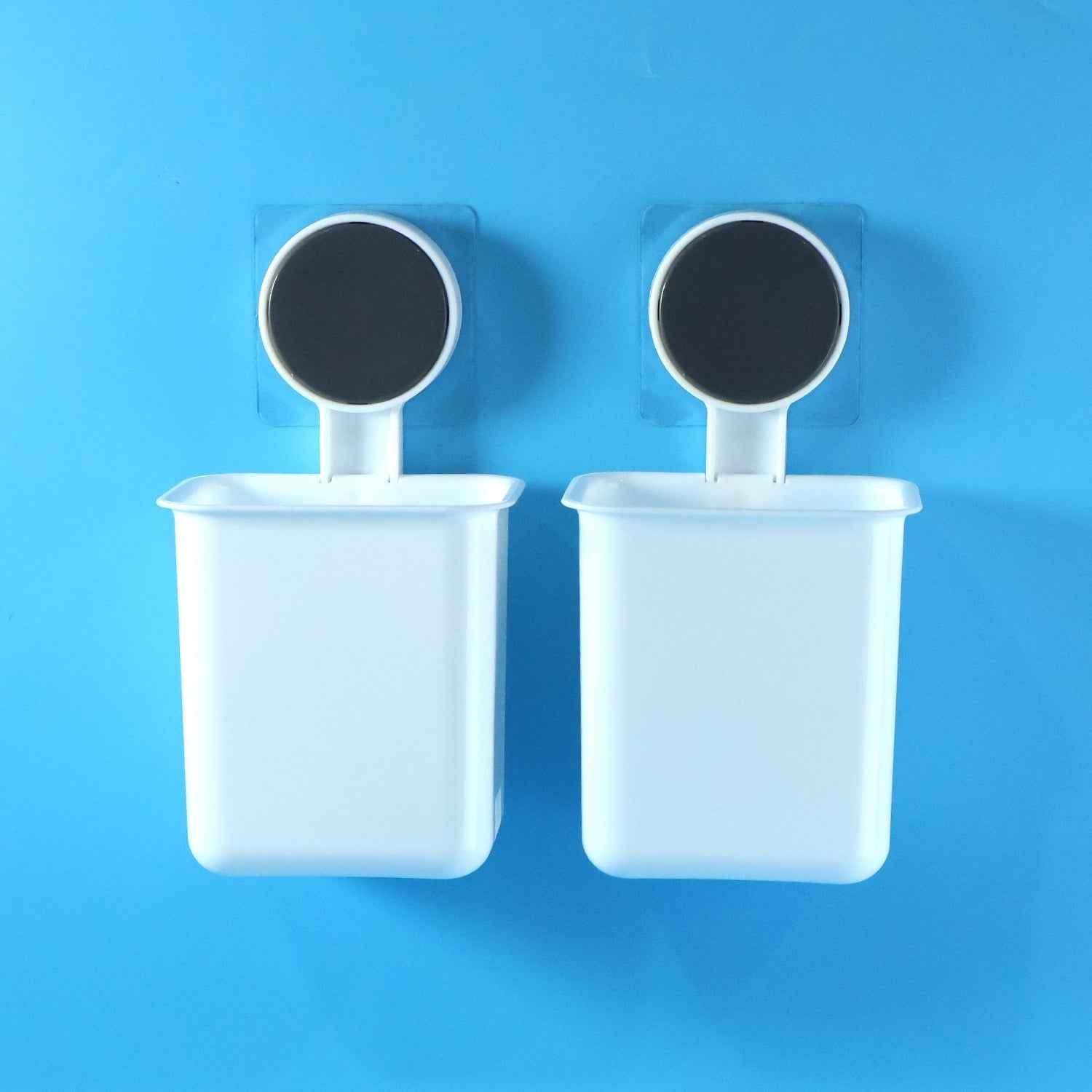 Wall Mounted Toothbrush Holder – Easy Adhesive Installation (2 Pc)