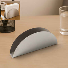 Stainless Steel Napkin Holder – Sleek Half-Moon Design