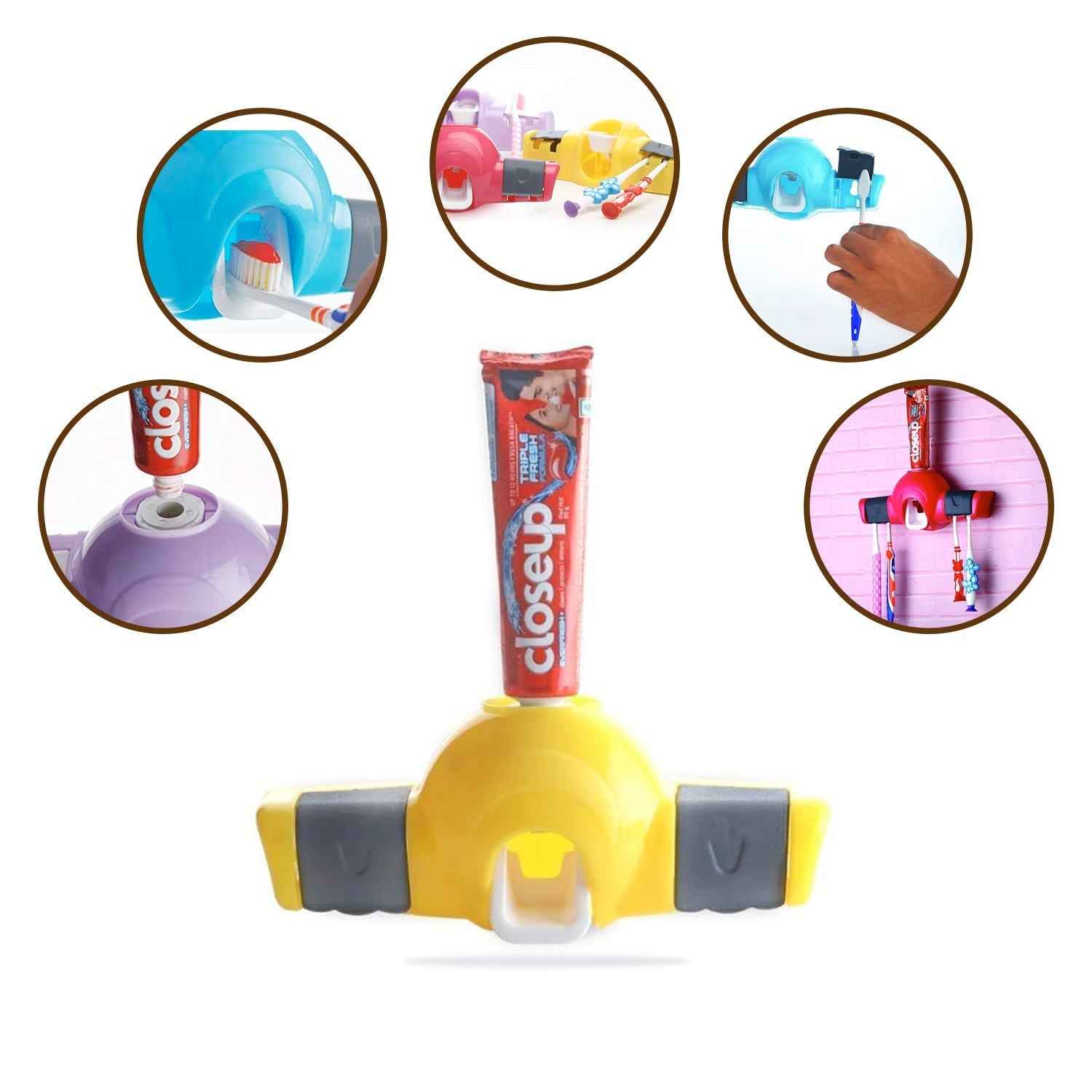 Automatic Toothpaste Dispenser – Wall Mount & Toothbrush Holder | BrushedUp