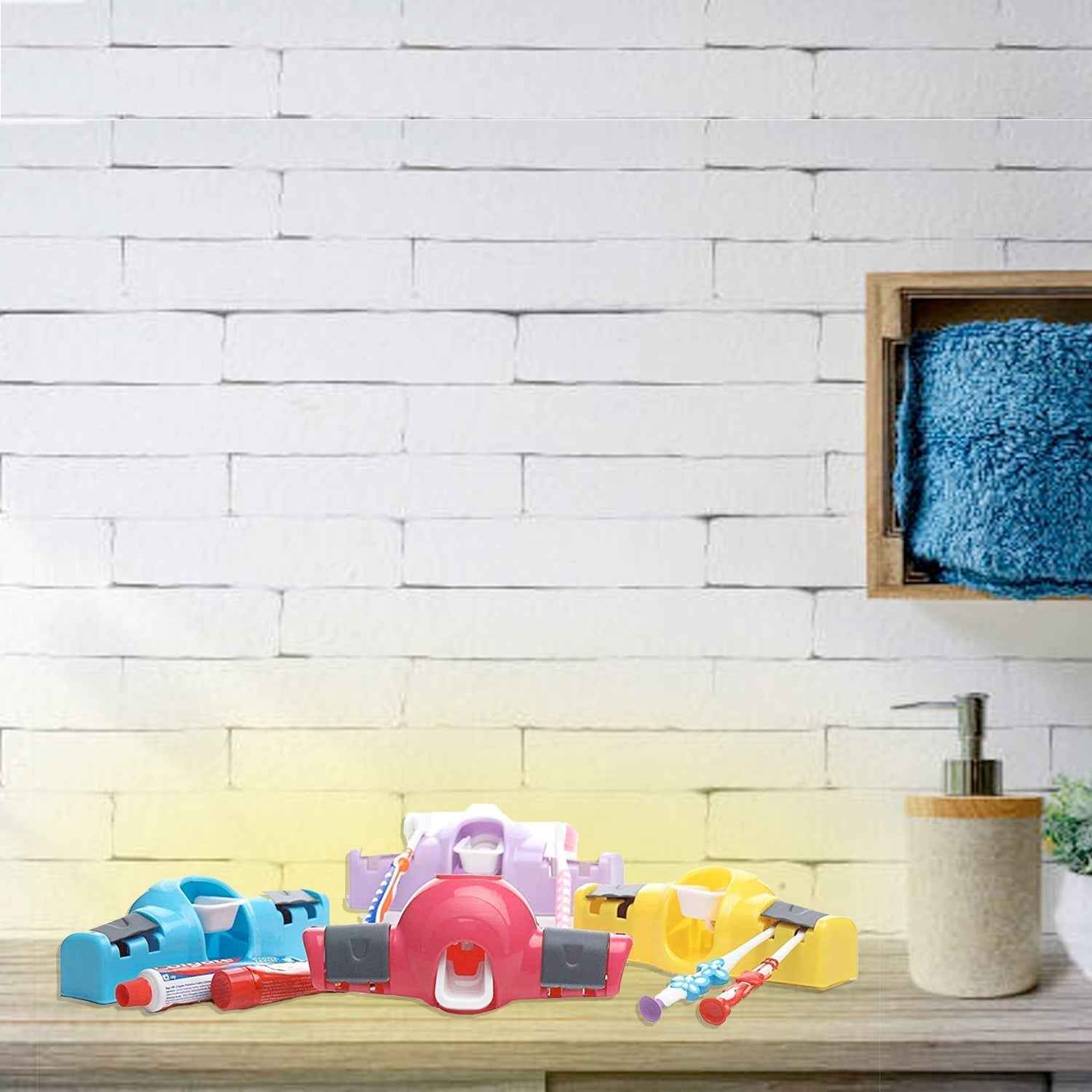 Automatic Toothpaste Dispenser – Wall Mount & Toothbrush Holder | BrushedUp