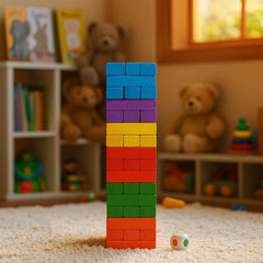 Wooden Stacking Tower Game – 54-Piece Classic Fun
