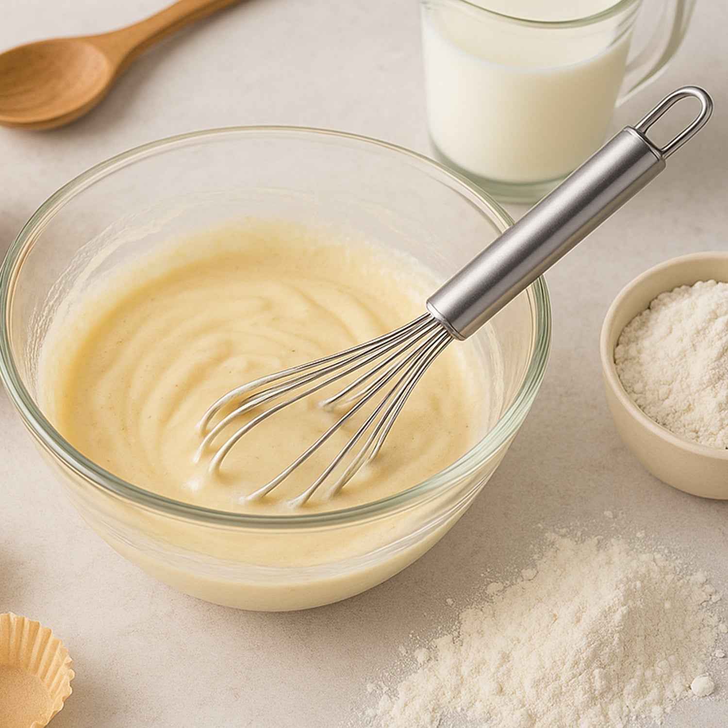 Stainless Steel Wire Whisk – Durable, Comfortable Mixing Tool