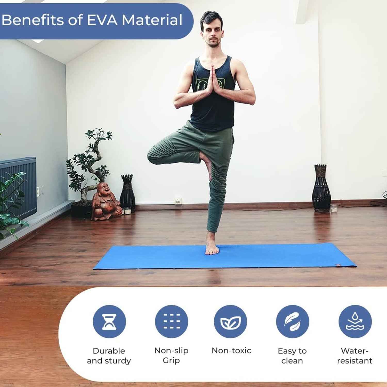 Non-Slip Yoga Mat – Thick, Durable, Portable Exercise Mat