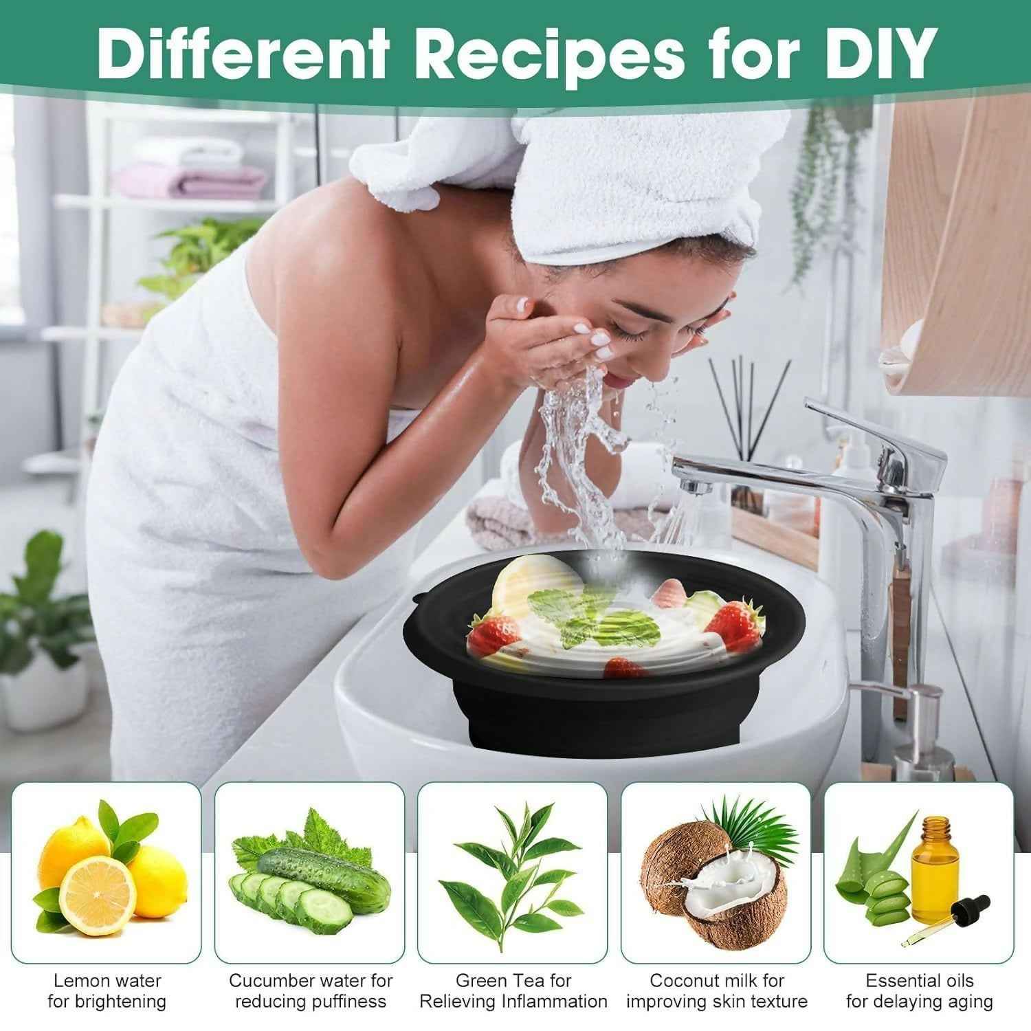 Foldable Ice Face Bowl Ð Instant Glow & Cooling Facial Therapy